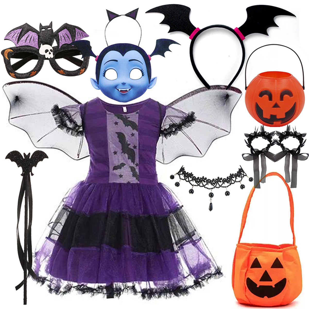 Kids Face Mask - زي تنكري للبنات على شكل خفاش