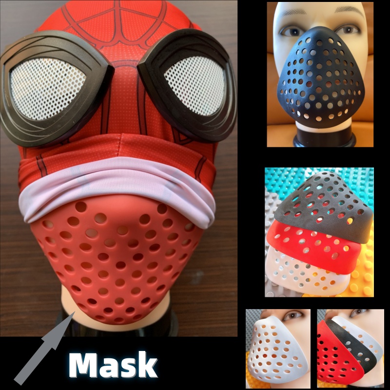 Silicone Mask Bracket - هالوين نصف الوجه قذيفة الأنف والفم