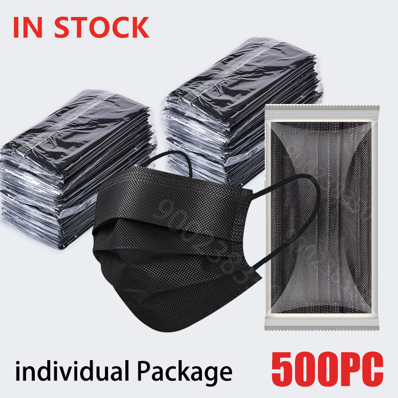 Disposable Surgical Mask - 50-500 قطعة، أقنعة طبية سوداء للاستعمال